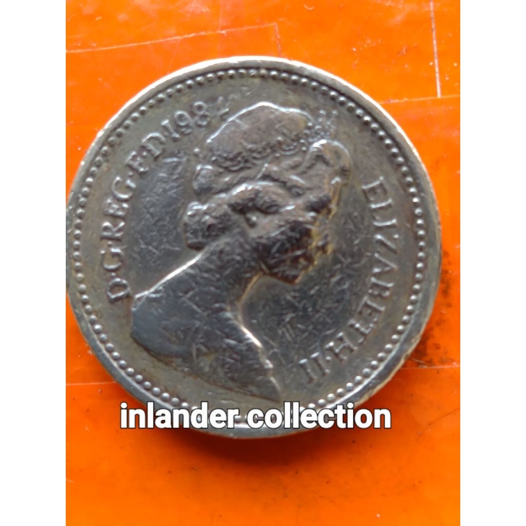 koin kuno 1984 inggris 1 pound