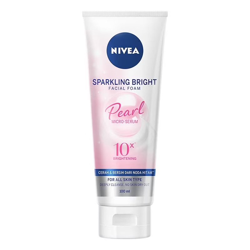 [themakeupguru] Nivea Sparkling Bright Facial Foam Pearl Micro Serum - Pembersih Wajah Mencerahkan
