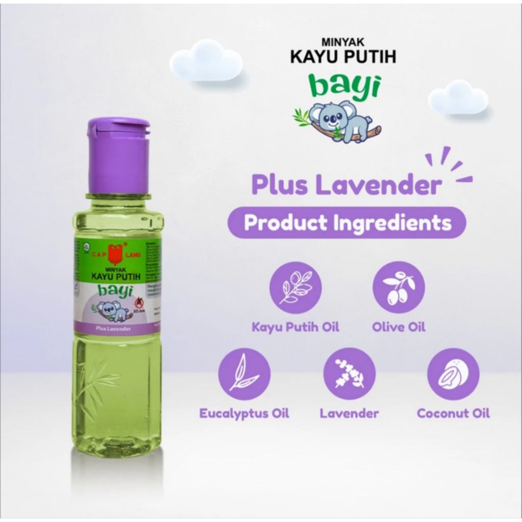 Caplang Minyak Kayu Putih Bayi Plus Lavender 60 ml