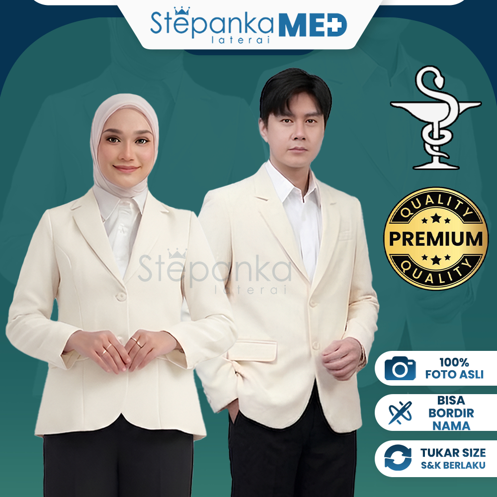 [NEW LAUNCHING ] Jas Apoteker PREMIUM/ Jas Putih Gading/ Jas Apoketer Pria/ Jas Apoteker Wanita/Jas 