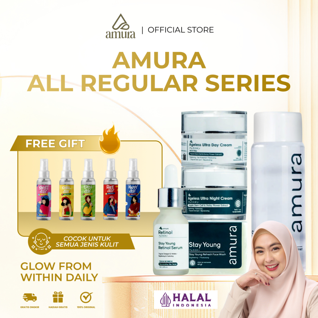 [Official] Amura Skincare Angeles - Serum Retinol - Day & Night Ageles - Refresh Face Wash