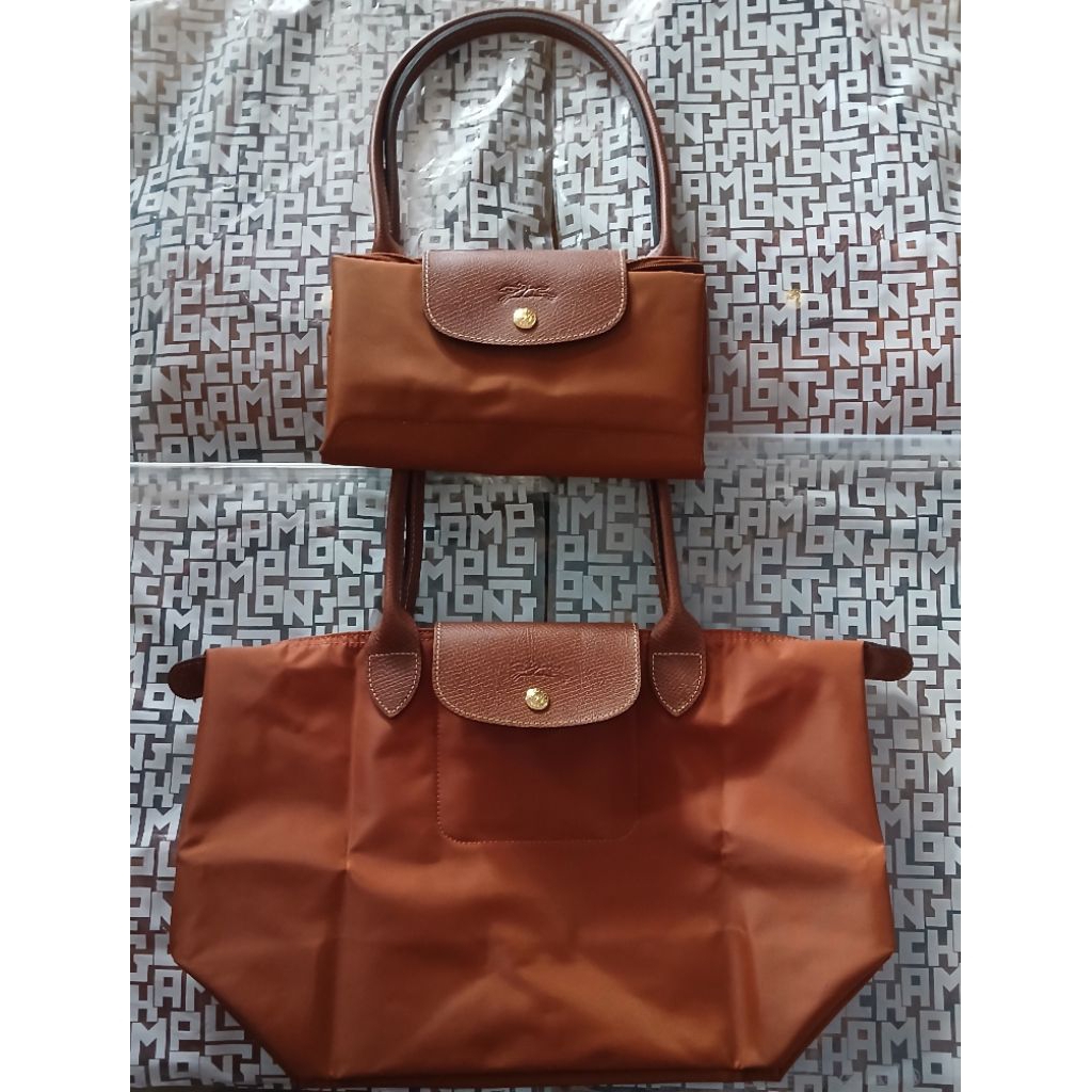 Tas wanita longchamp original Cognac L