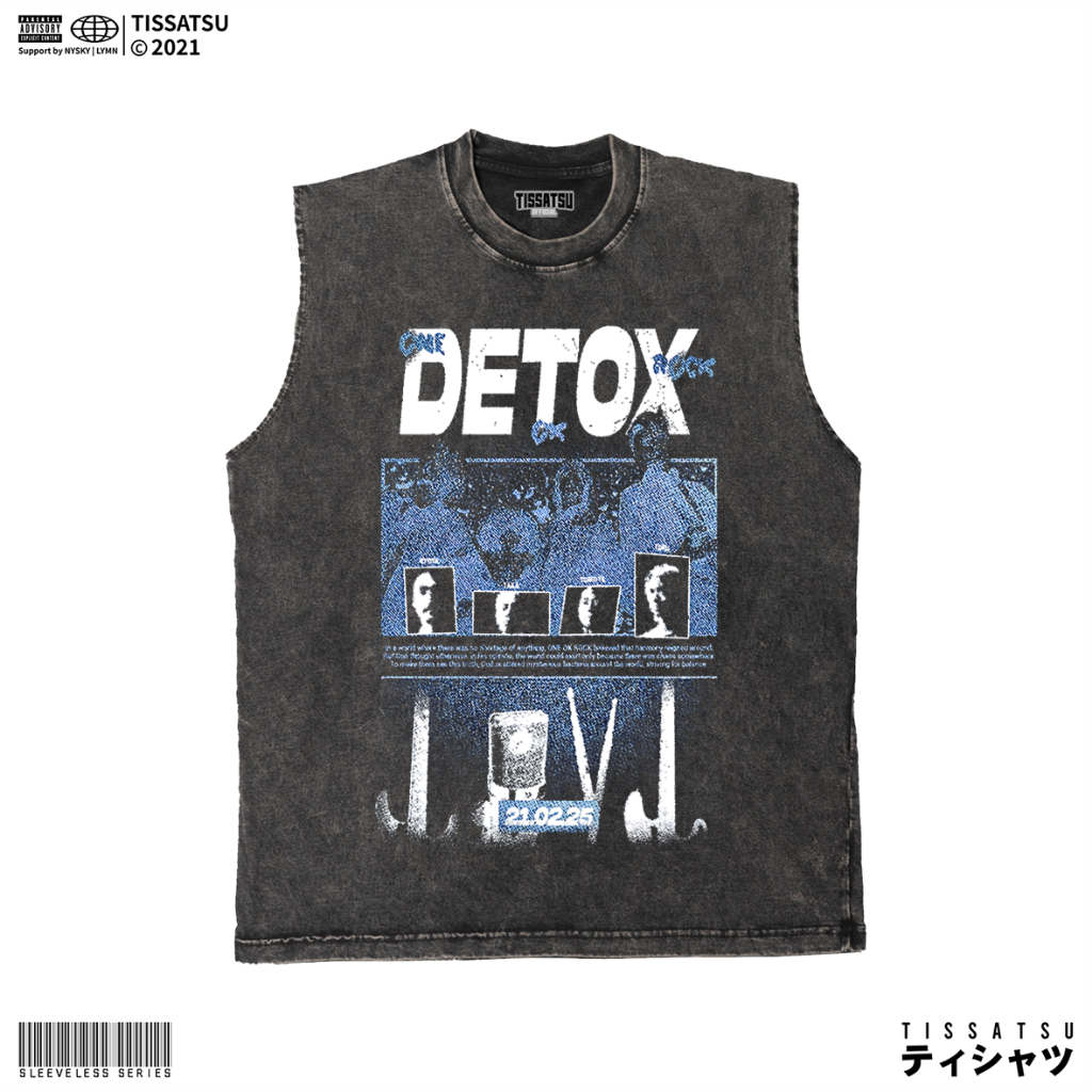 TISSATSU Kaos Singlet ONE OK ROCK Oversize / Sleeveless Band Washed OOR-8