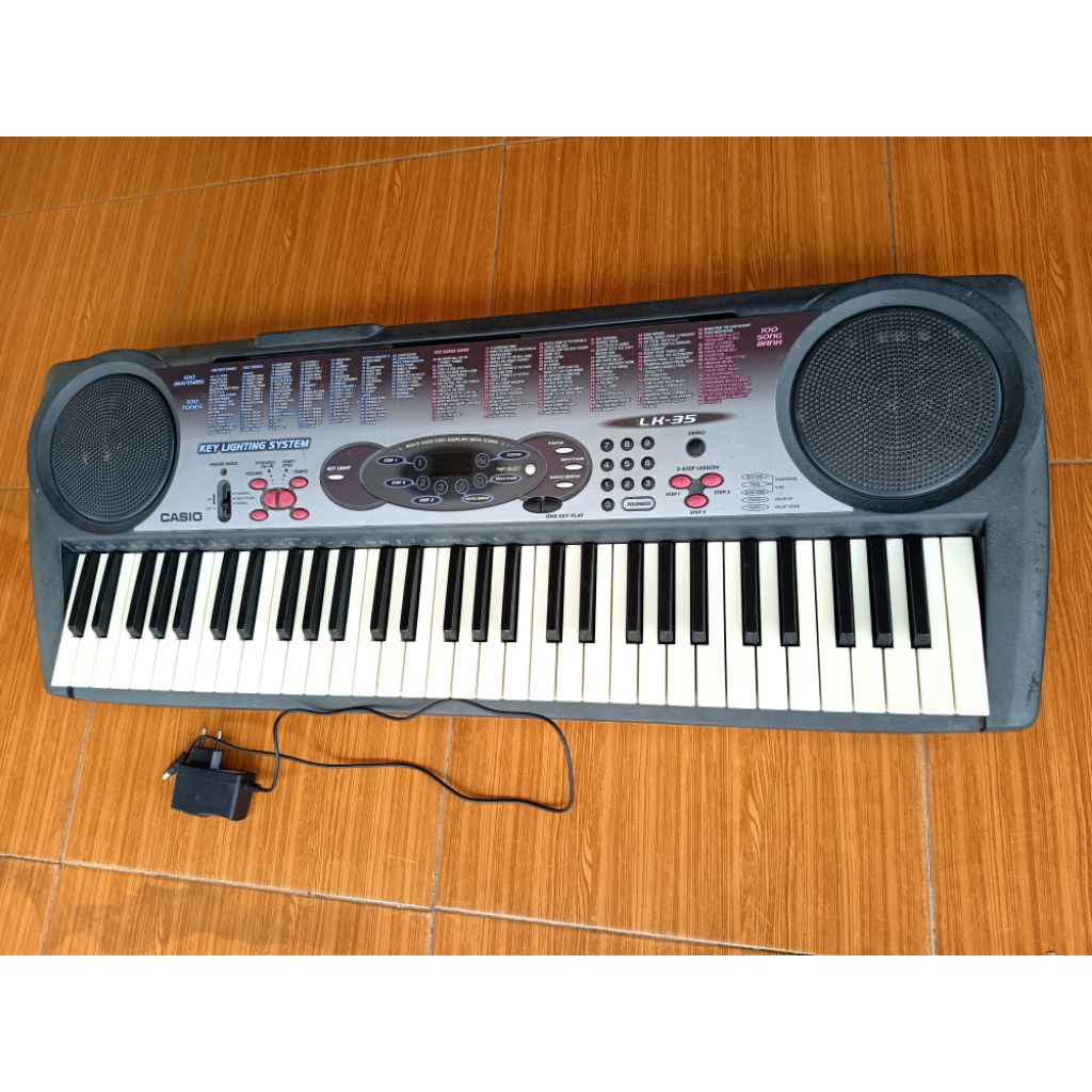 alat musik piano keyboard casio lk35, bekas pemakaian rumah