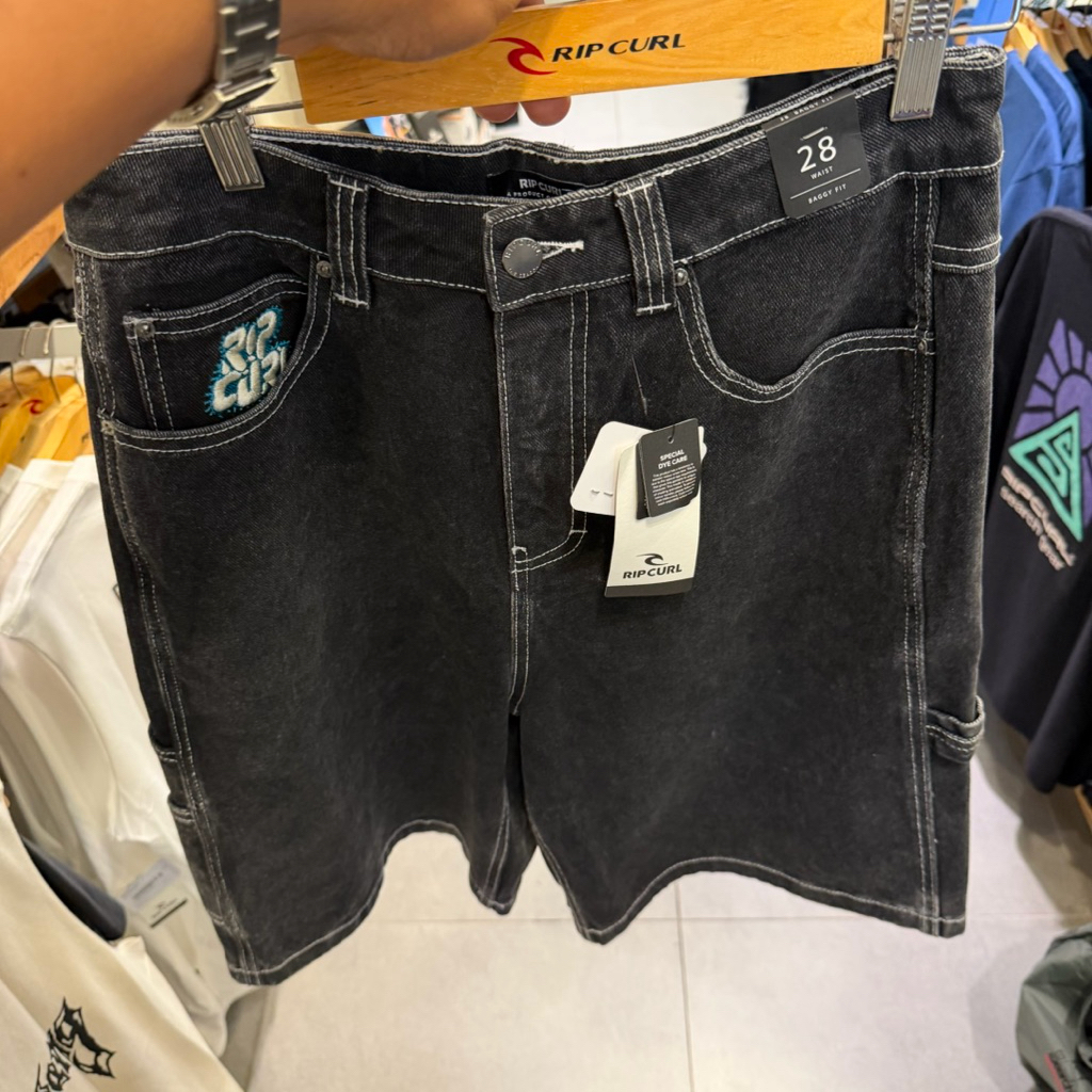 Celana Pendek Pria Rip Curl Original P25 Raw Energy Carpenter Walkshort Black New