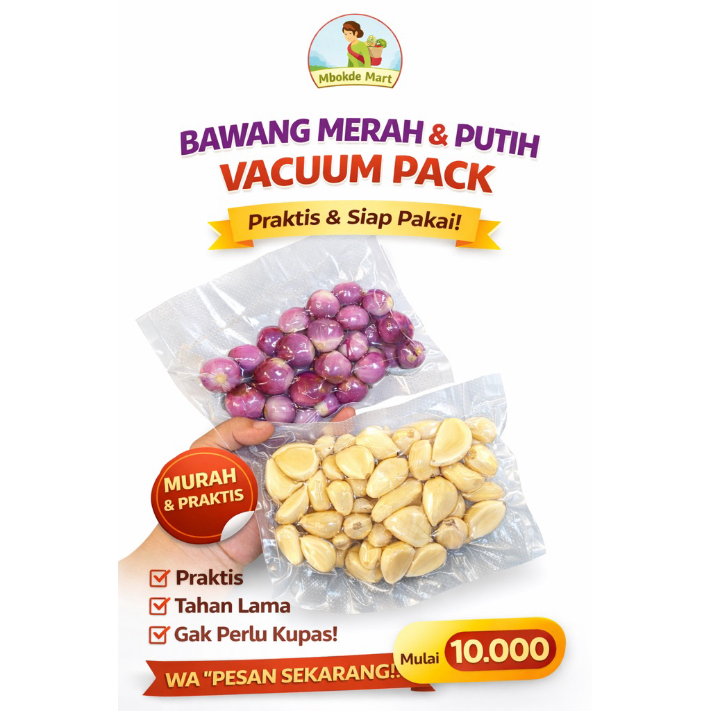 BAWANG PUTIH KUPAS / BAWANG MERAH KUPAS