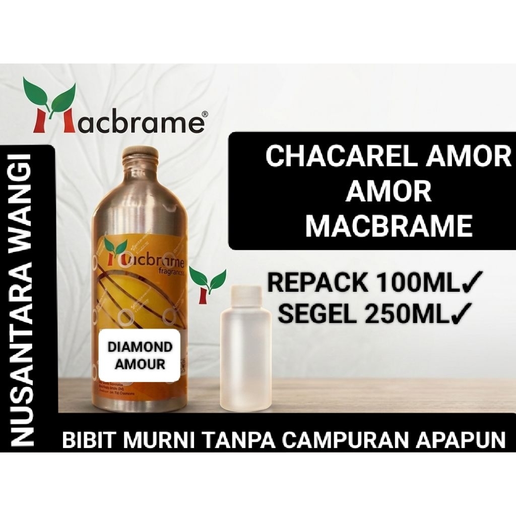 DIAMOND AMOUR MACBRAME 100ML & 250ML / BIBIT PARFUME MURNI AROMA CHACAREL AMOR AMOR by MACBRAME SEGE