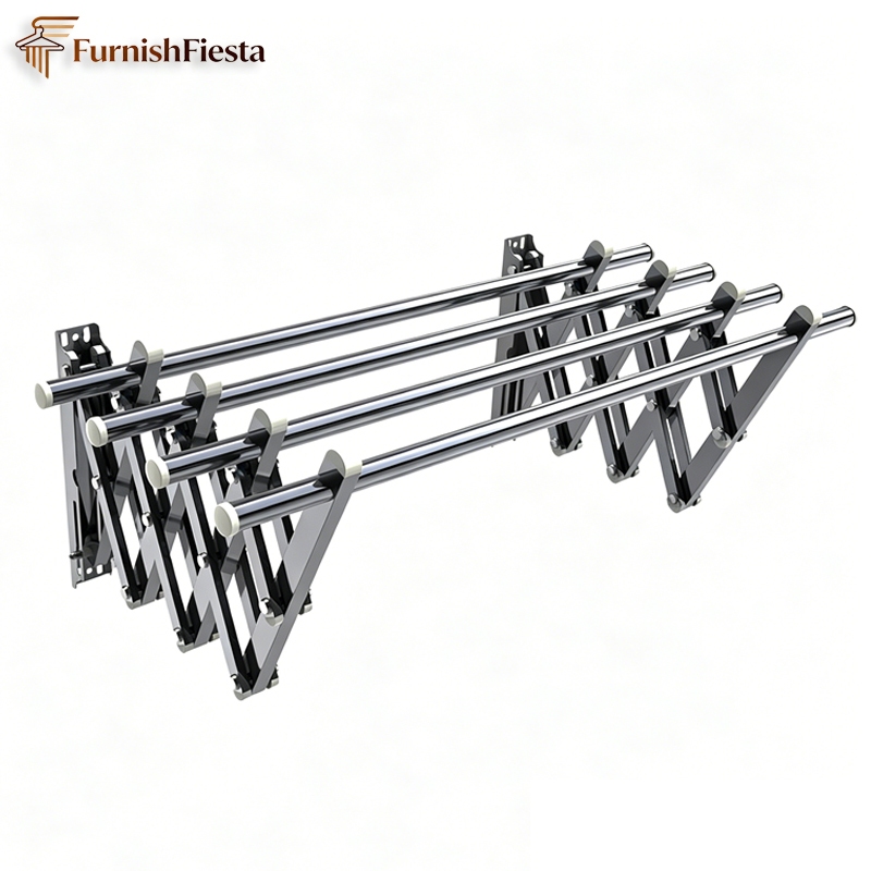 Jemuran Baju Dinding Stainless Lipat Jemuran Dinding Anti Karat Jemuran Pakaian Dinding