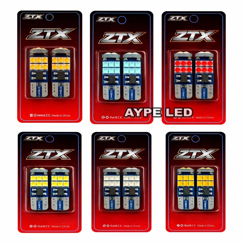 Lampu LED Sein Senja T10 15 LED Canbus W5W 3030 Chip Led Sein Senja Motor Mobil Superterang Canbus 1