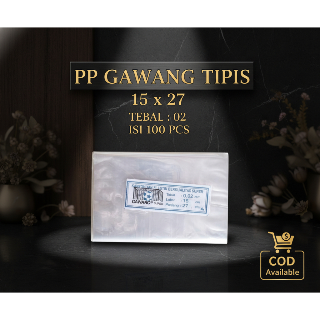GAWANG Plastik PP Bening 15x27 Tebal 02 | Plastik Es / Plastik pentol