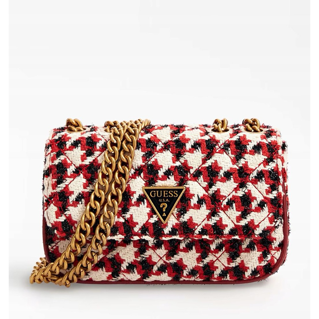 guess mini tweed merah new