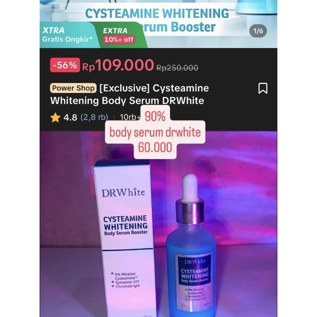 dr white body serum (90%)