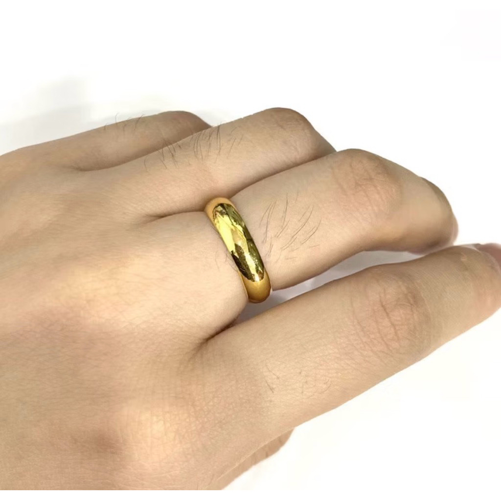 Cincin Titanium Polos Anti Iritasi Ukuran 16