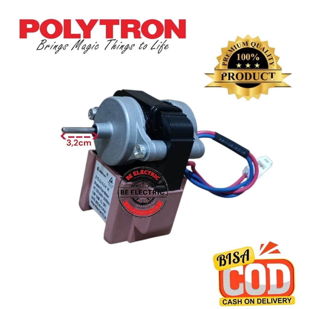 FAN SHOWCASE POLYTRON NEW/MOTOR FAN KIPAS POLYTRON 2 PINTU