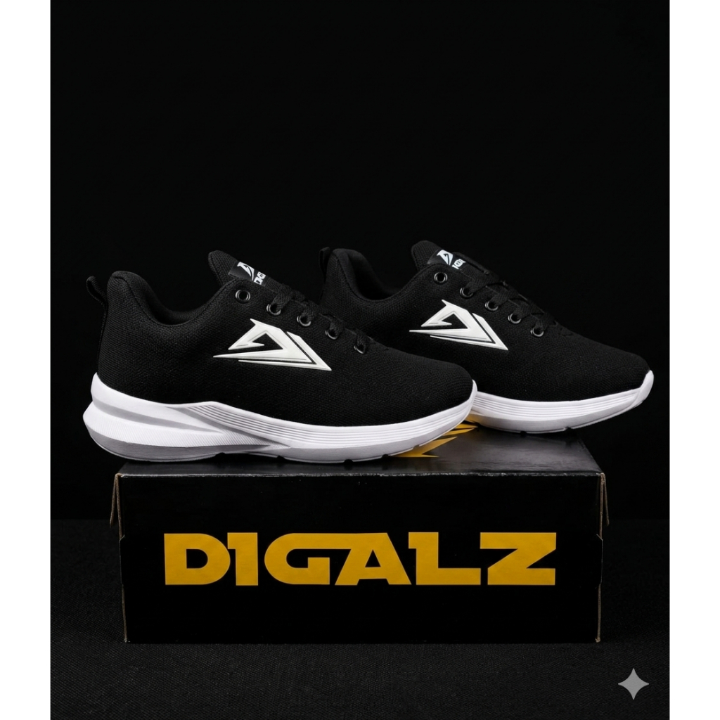 Sepatu Digalz Scool Edition Black White Sepatu Anak Sekolah SD-SMP-SMA Pria Wanita