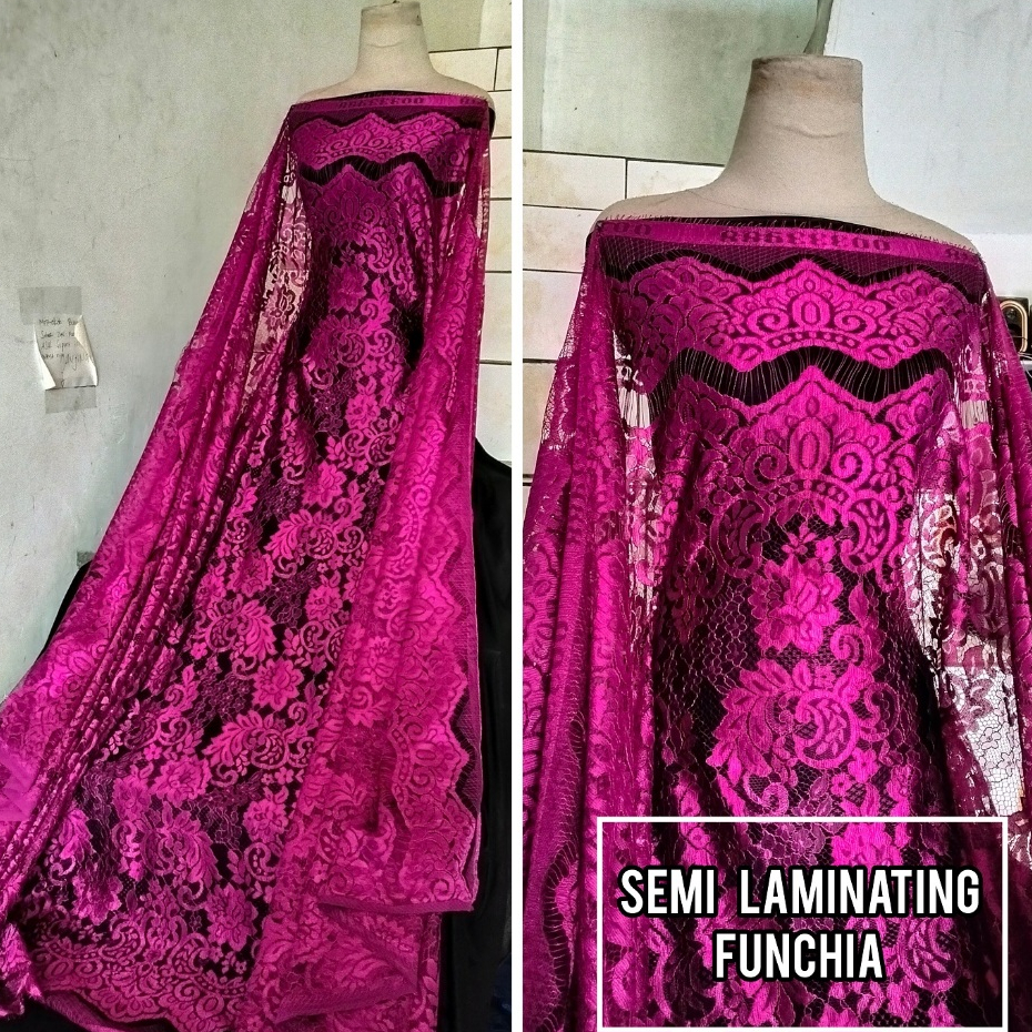 KAIN BROKAT SEMI FRANCIS BAHAN KEBAYA MODERN BROKAT GLOSI BROKAT BENANG METALIK