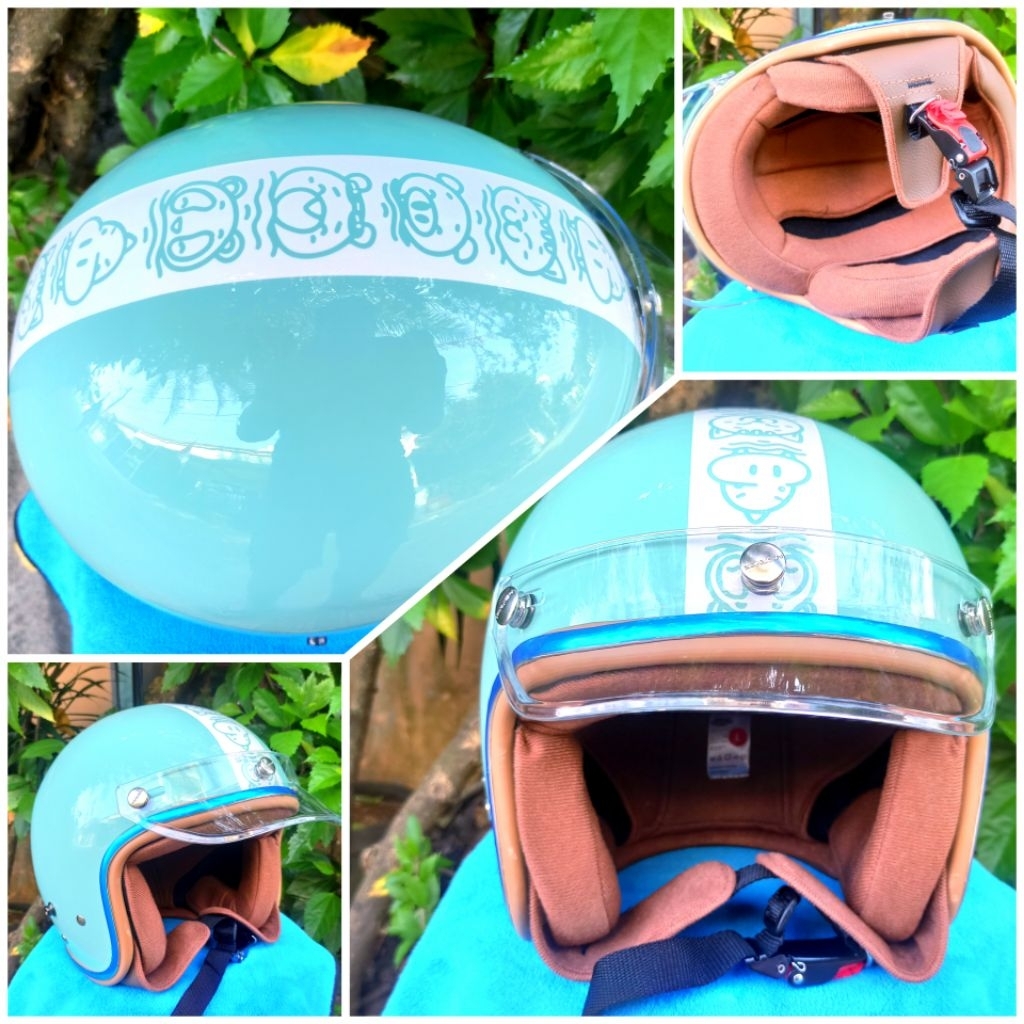 Helm Classic Retro CRSL Gemoy Cafe Racer Original SNI