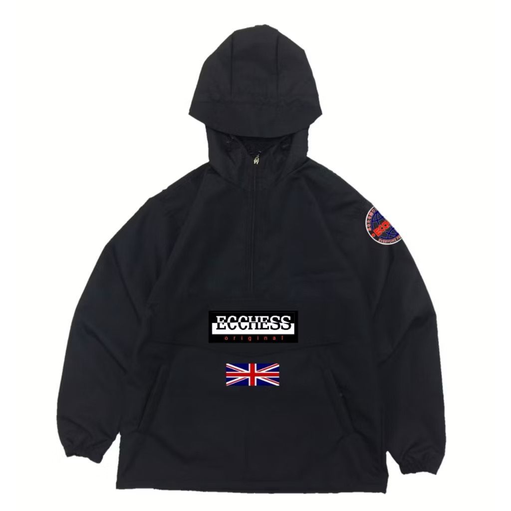 Sunflowerclub Jaket Gropcore Casual Ecchess England Sablon Jaket Cagoule Gropcore Casual Football