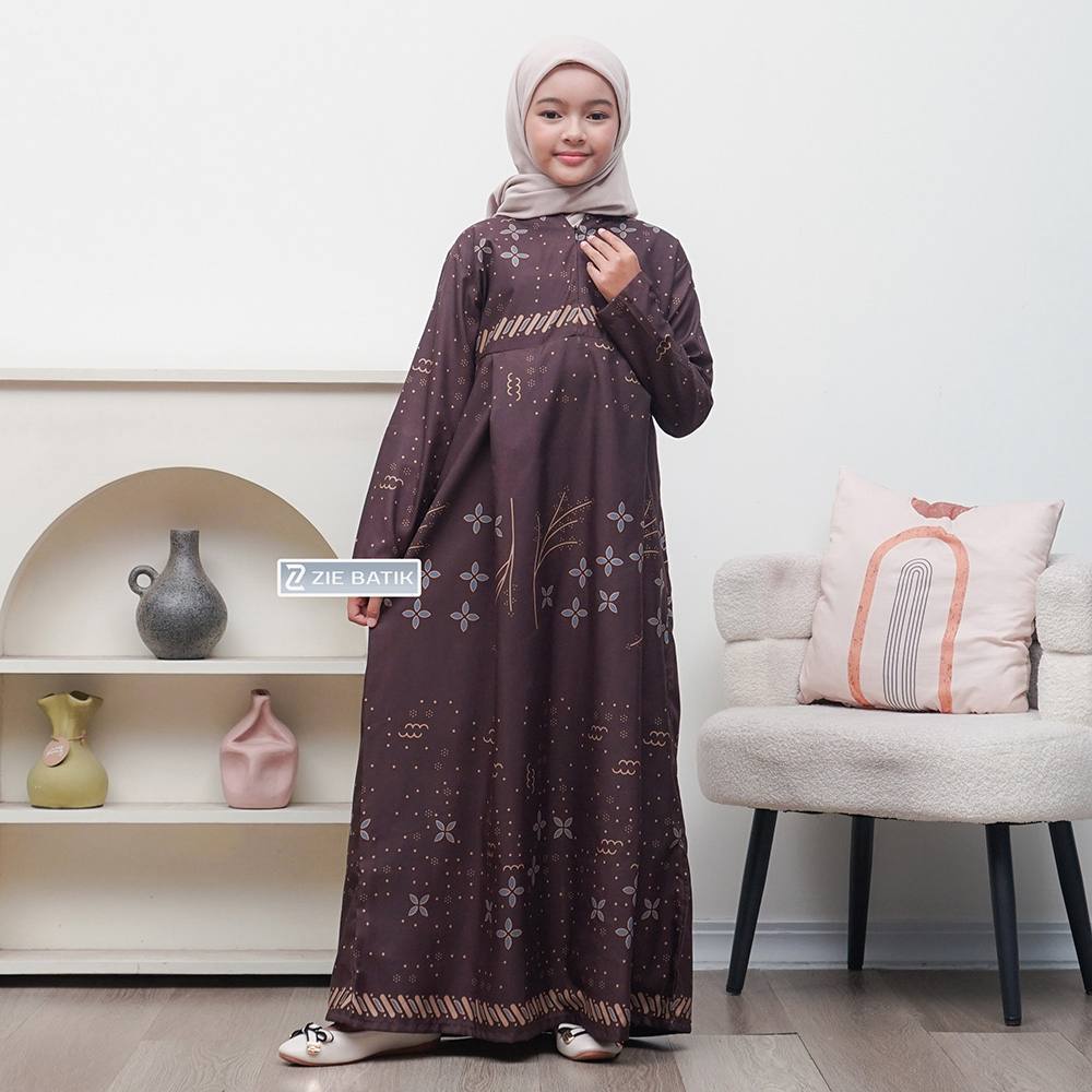 Baju Batik Anak Perempuan model Gamis Usia 2 sampai 12 tahun Murah Termurah