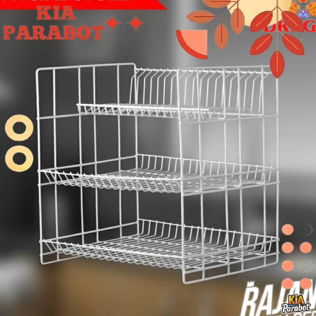 Rak Susun Piring Gelas Rak Serbaguna Kitchen Set Besi Rak Besi Susun