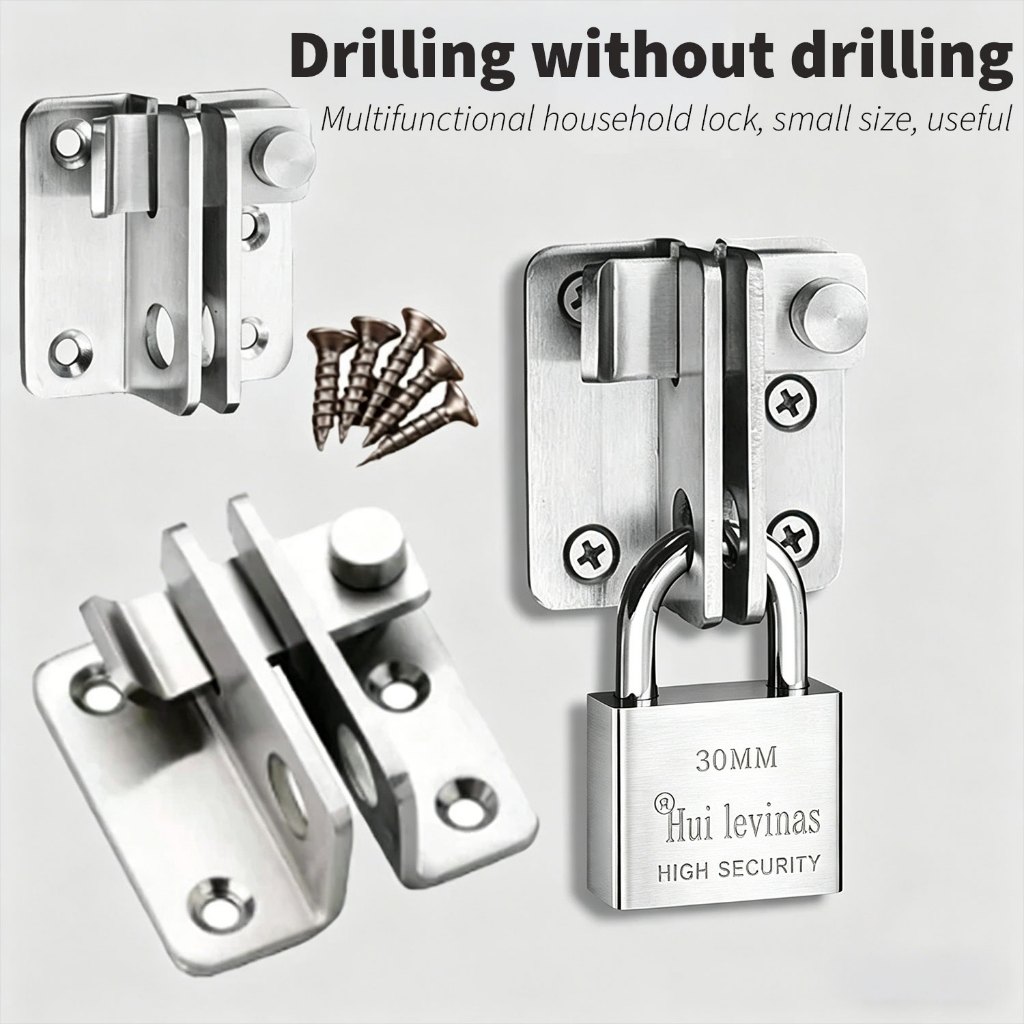 RH Kunci Geser Pintu / Selot Slot Gembok / Slot pintu Geser/ Cantolan Grendel Pintu