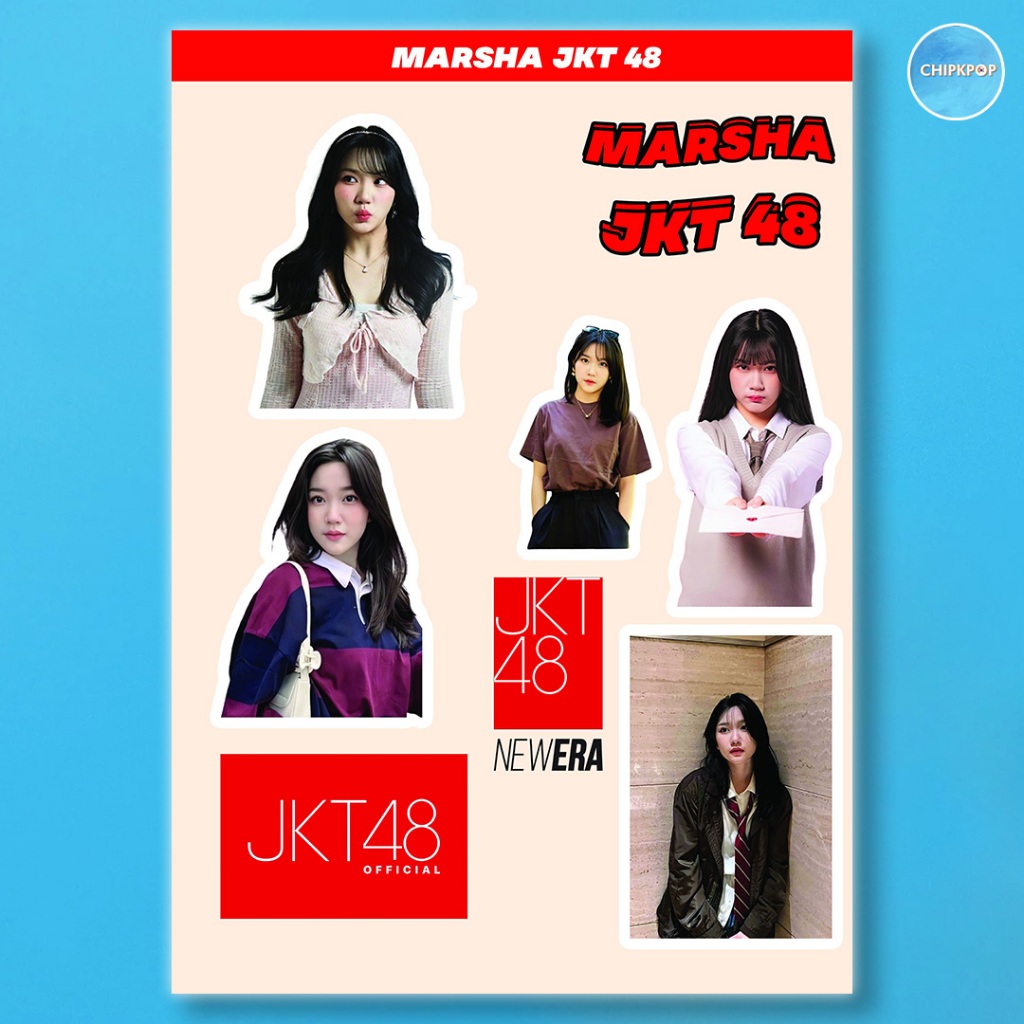 MARSHA STIKER JKT 48 I STIKER JKT 48 I JKT 48 NEW ERA I STIKER MARSHA JKT48 I STIKER HOLOGRAM JKT48