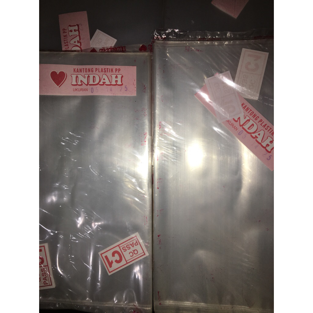 Plastik PP 14x25x0.5 Berat 250 Gr Plastik Bening Kuat tebal 05 Kemasan serbaguna