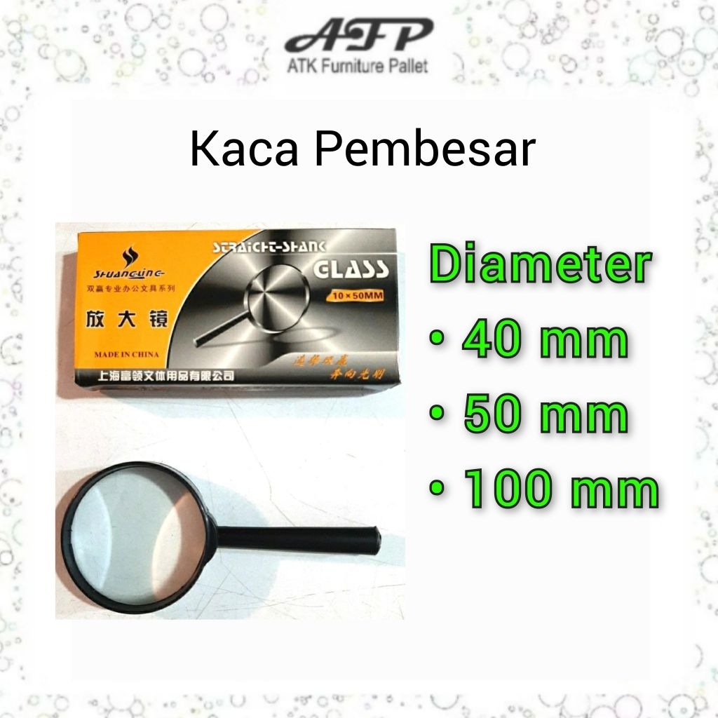 Lup Kaca Pembesar 40 50 100 mm