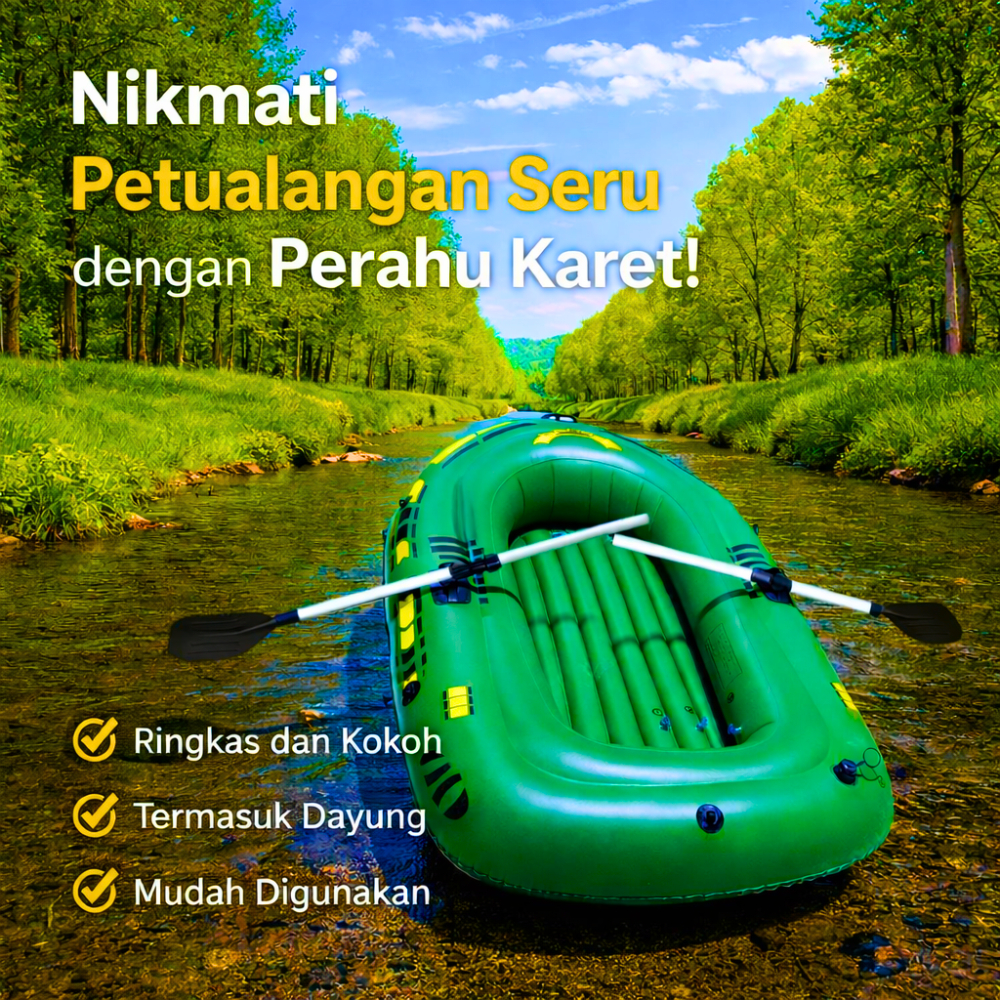 Perahu Karet 2 Orang untuk Mancing Inflatable Fishing Boat