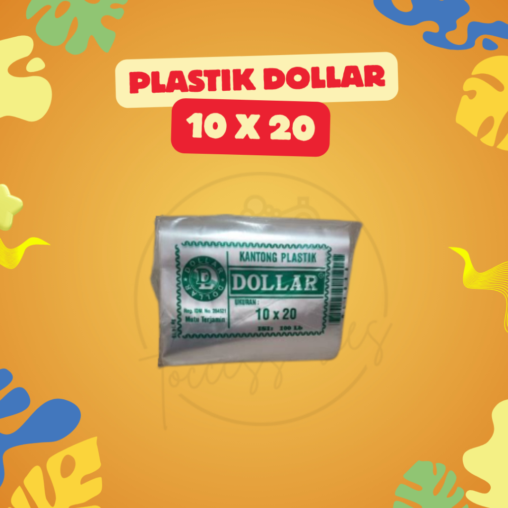 Plastik Dollar 10x20 Ketebalan 0.1 / 100 LEMBAR Plastik 10x20 Plastik Sedang