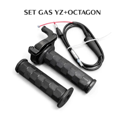 GAS SPONTAN + GRIP OCTAGON BISA UNIVERSAL MOTOR SATRIA FU, VIXION, MX, SUPRA, JUPITER, VEGA, RX KING