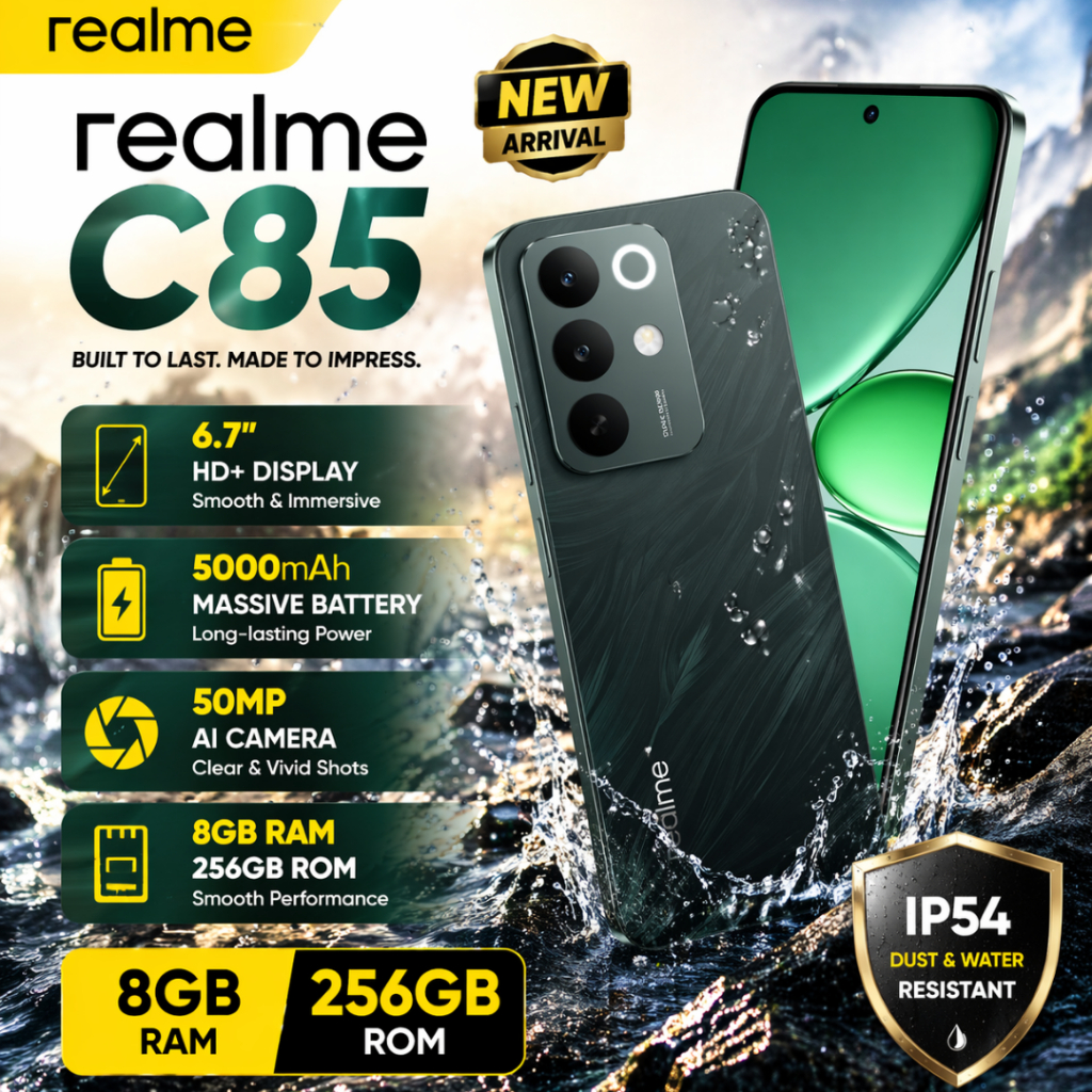 REALME C85 RAM 8GB ROM 128GB/256GB Smartphone Baterai Besar Kamera AI Layar Luas HP Android Terbaru 