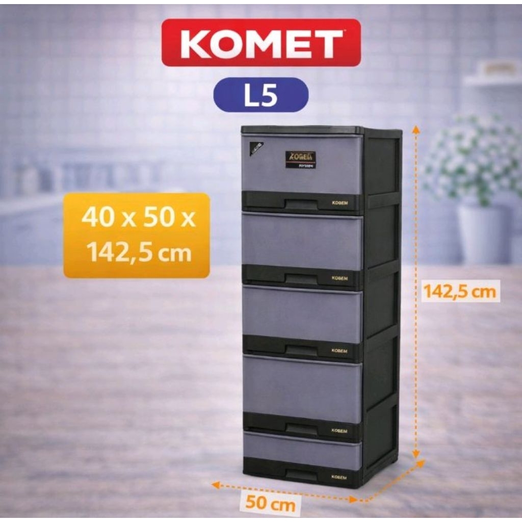 Lion Star/ Komet Star Lemari Pakaian 5 Susun