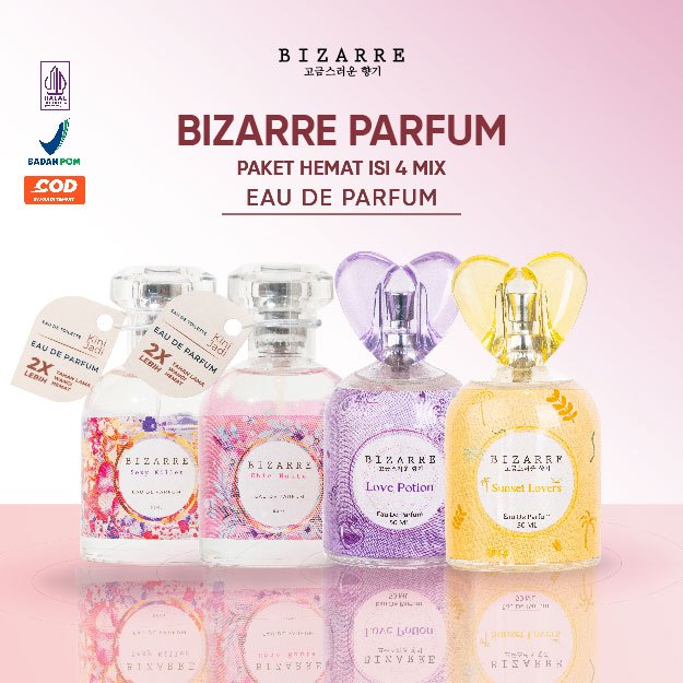 [BUNDLING 4] BIZARRE Eau De Parfum Sweetie Series + Bizarre Eau De Toilette 50ML