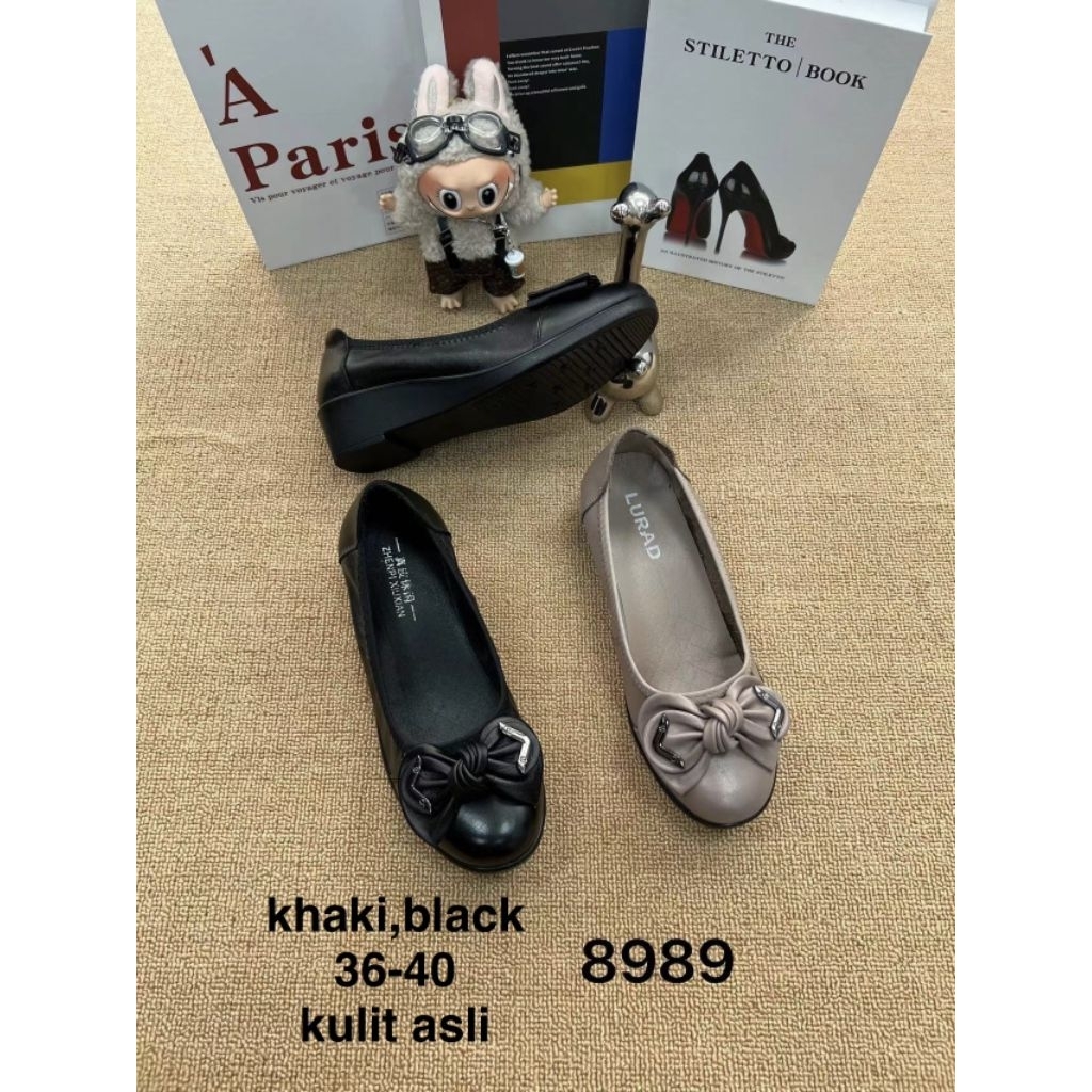 Sepatu Wanita XiuXian Kulit Asli,kantor,pantofel,kasual import  8989 size 36-40