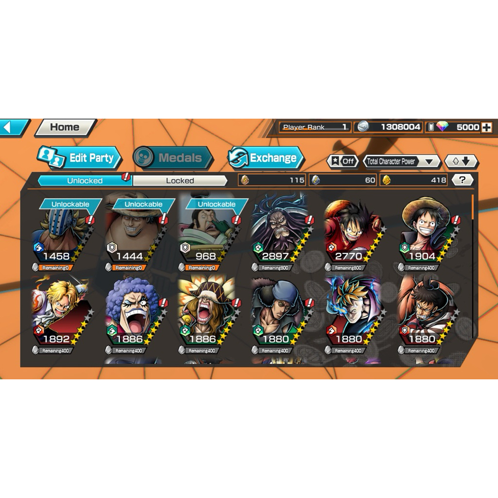 5k RAINBOW DIAMOND/ 400 GOLD FRAGMENT - ONEPIECE BOUNTY RUSH