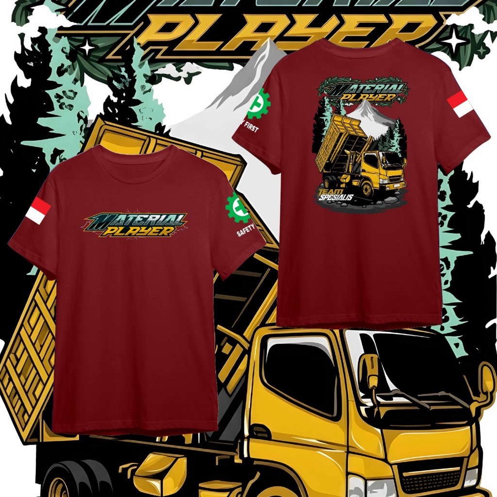 Kaos Truk Canter Material Player Kaos Dump Truk Baju Kaos Combat Kaos Distro Pria