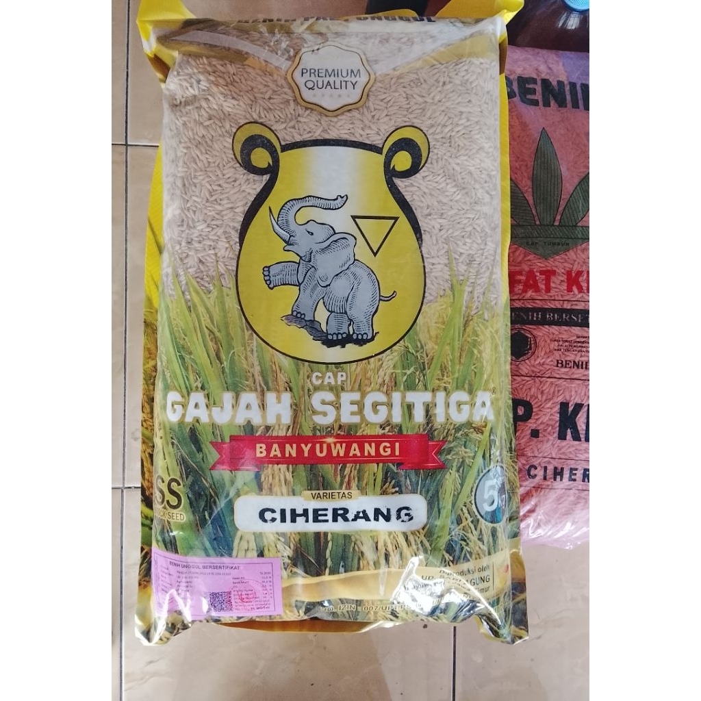 Benih Padi Ciherang Gajah Segitiga Banyuwangi 5kg