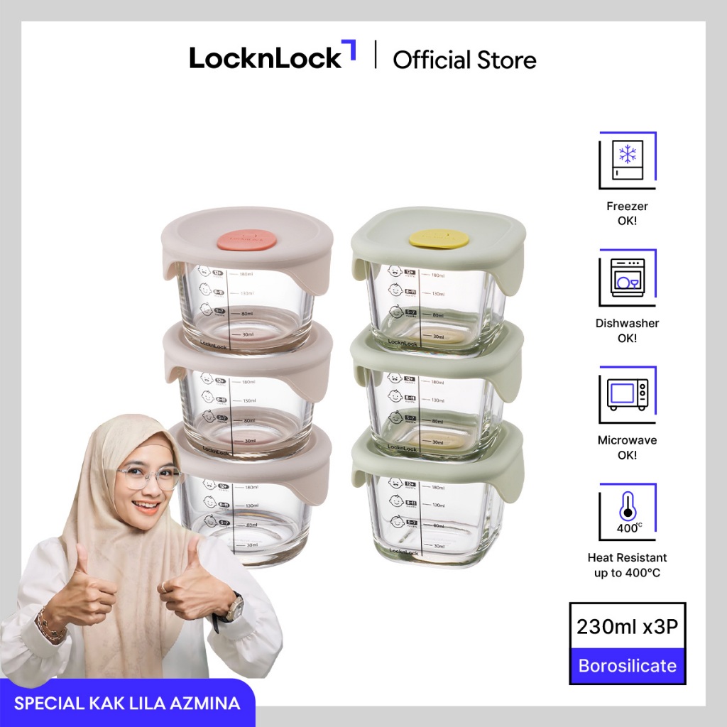 [Kak Lila] LocknLock Oven Glass Food Container Mpasi / Lock N Lock Food Container