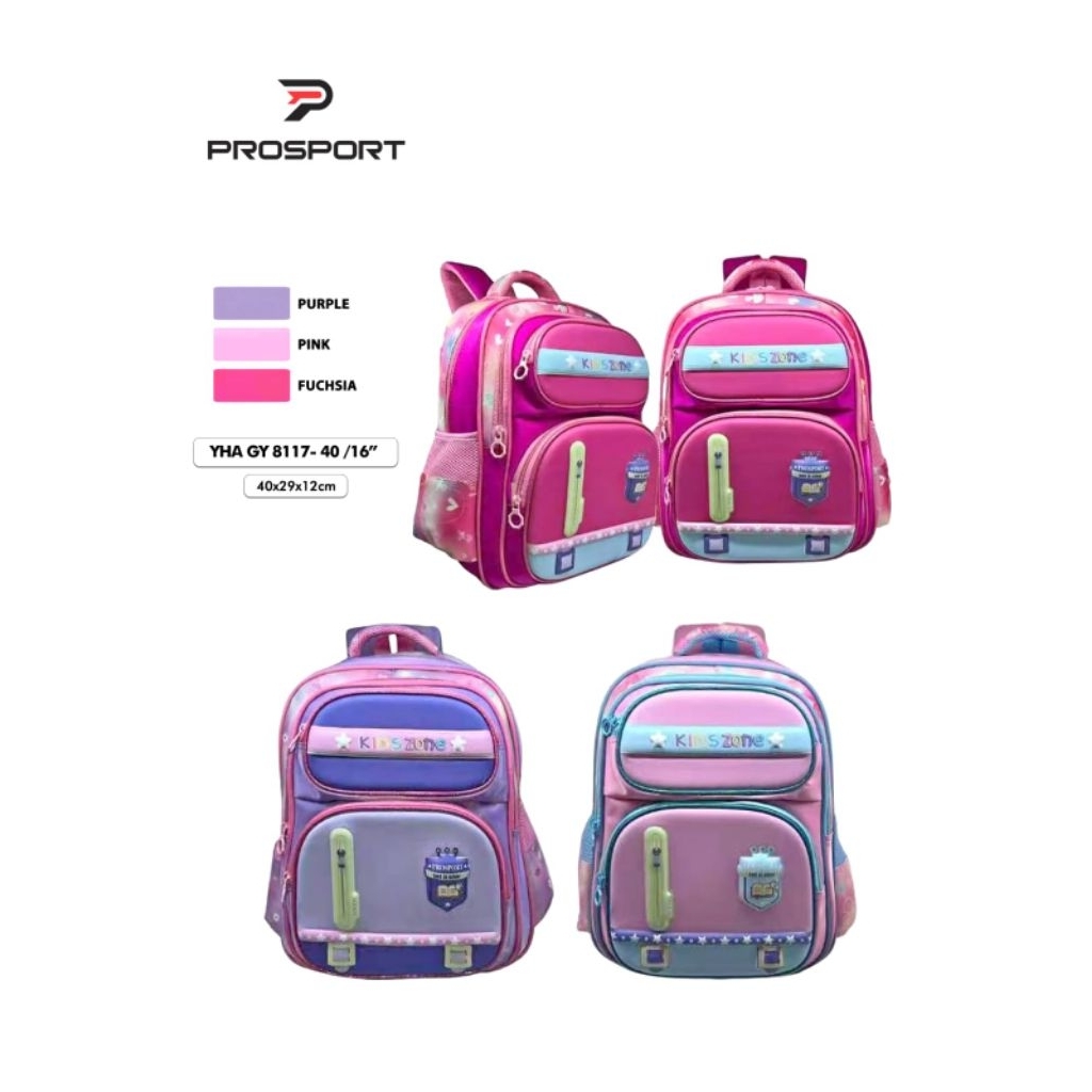 Prosport Backpack YHA GY 8117-40/16 INCH - TAS RANSEL SEKOLAH ANAK PROSPORT - BACKPACK PROSPORT ANAK