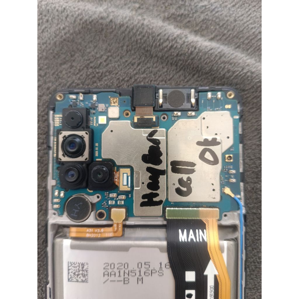 mesin normal Samsung a31 6/128, tinggal pasang tanpa kunci plus camera