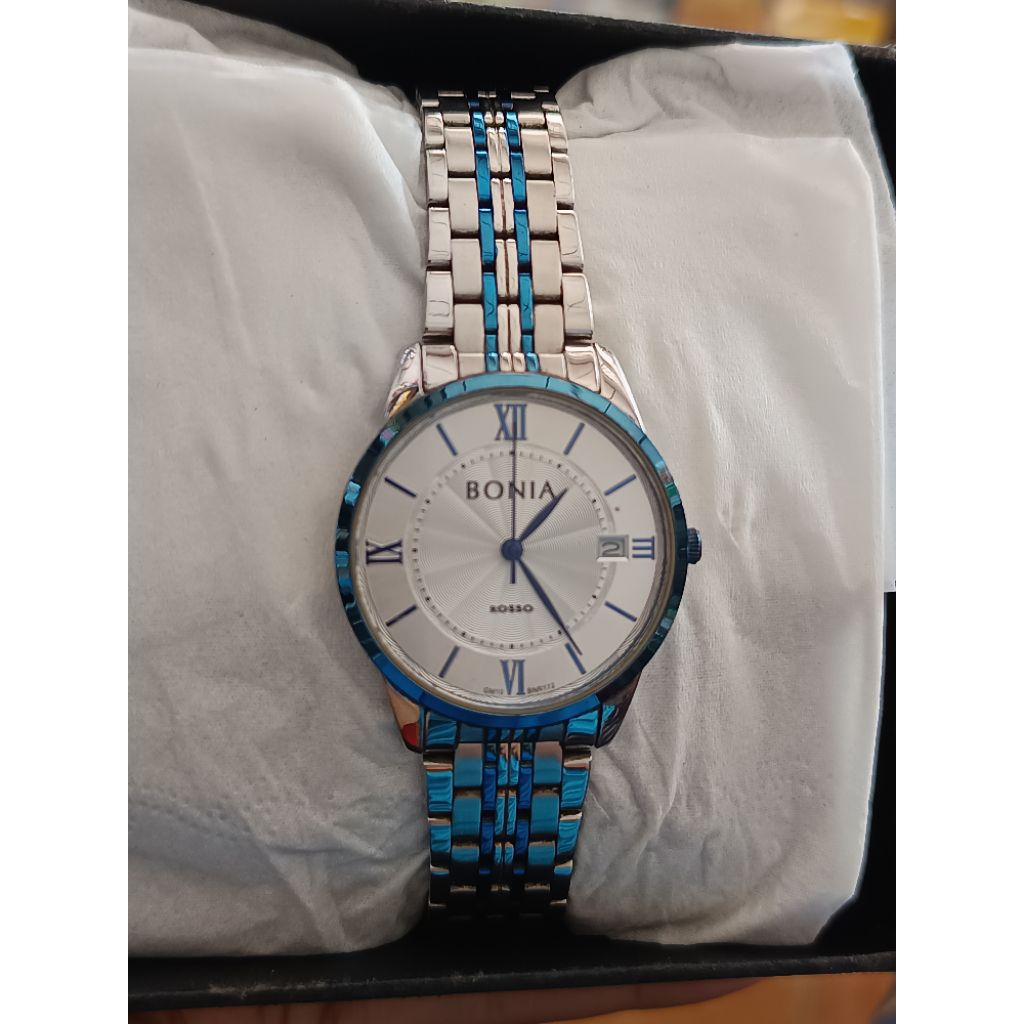 (PRELOVED) JAM TANGAN WANITA BONIA SILVER BLUE