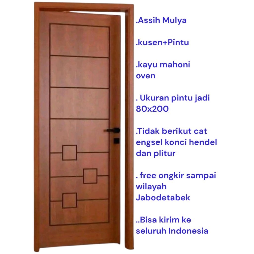kusen+pintu kayu mahoni oven