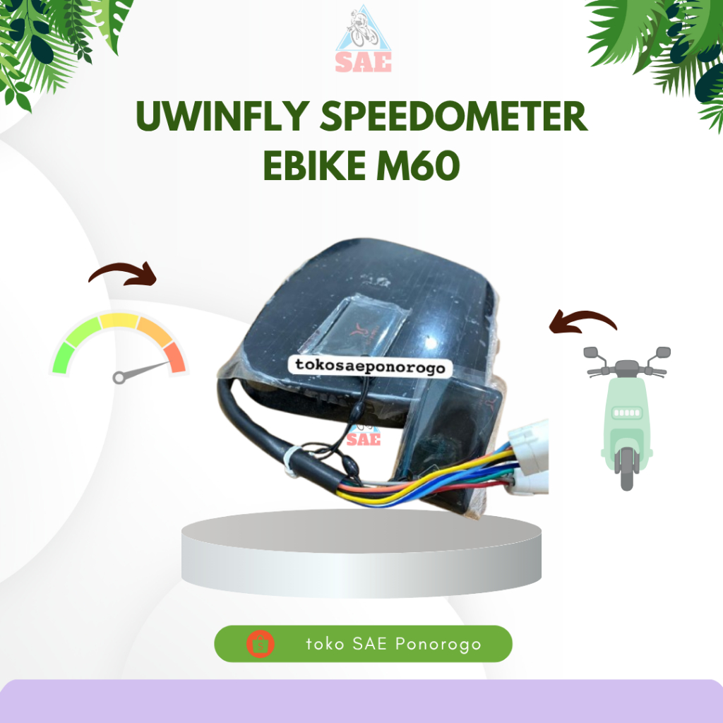 SPEEDOMETER SEPEDA LISTRIK UWINFLY M60 SPEEDO EBIKE UWINFLY M60 PANEL SPEEDOMETER UWINFLY M60