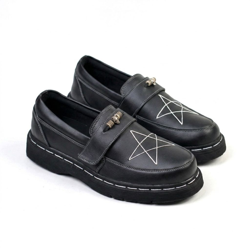 MAKESENSE - Sepatu Formal Casual Loafers Docmart Bintang Skena Pria
