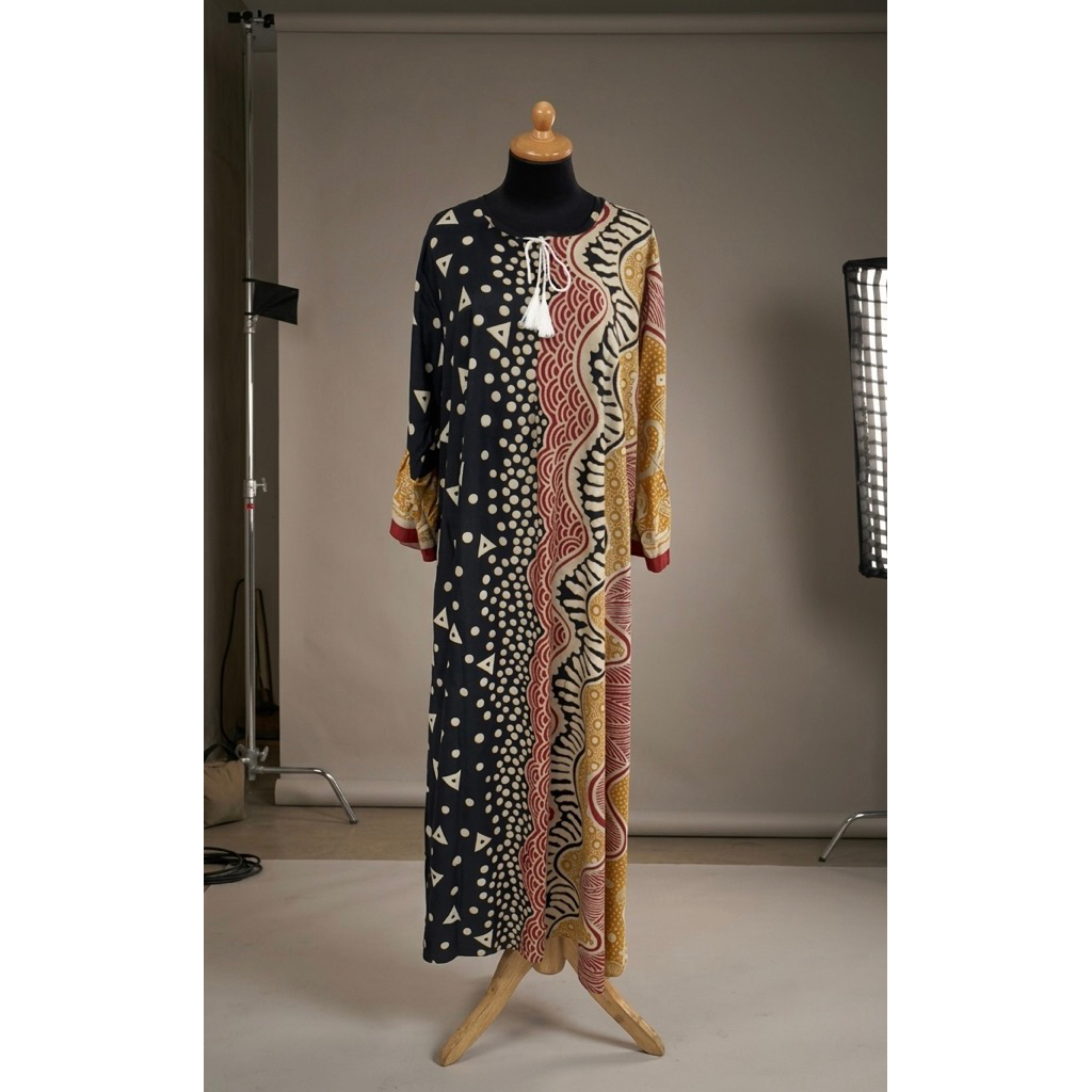 Gamis Batik / Gamis Batik Jumbo / Gamis Jumbo Motif Abstrak