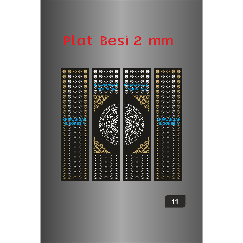 Krawangan Plat, Pagar Plat Krawangan, Krawangan Ornamen, Laser Plat Pagar, Cutting CNC, Ornamen Paga