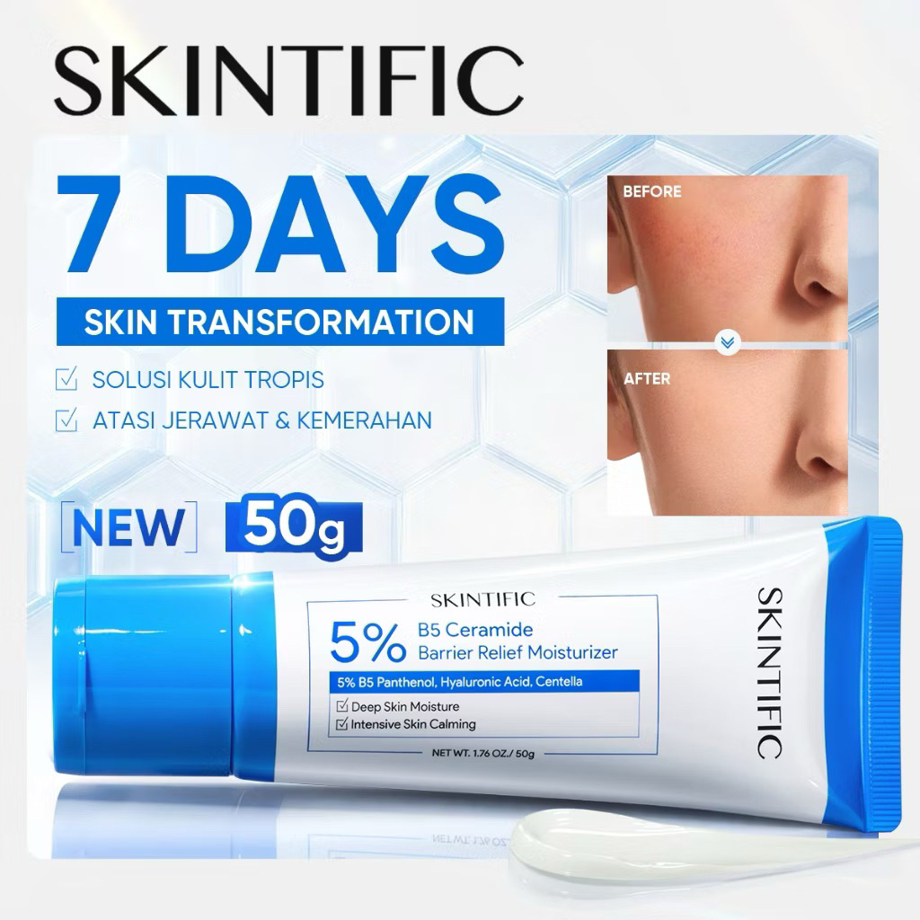 Skintific 5% B5 Ceramide Barrier Relief Moisturizer / Skintific 5% b5 moisturizer / skintific 5% b5 