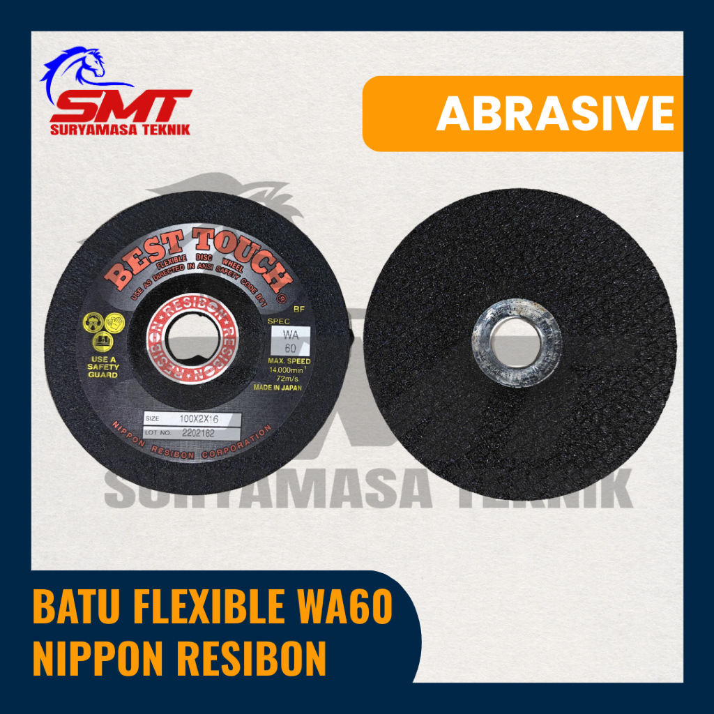 Batu Gerinda Flexible WA60 Nippon Resibon - Amplas Gerinda Halus Poles Besi Stainless