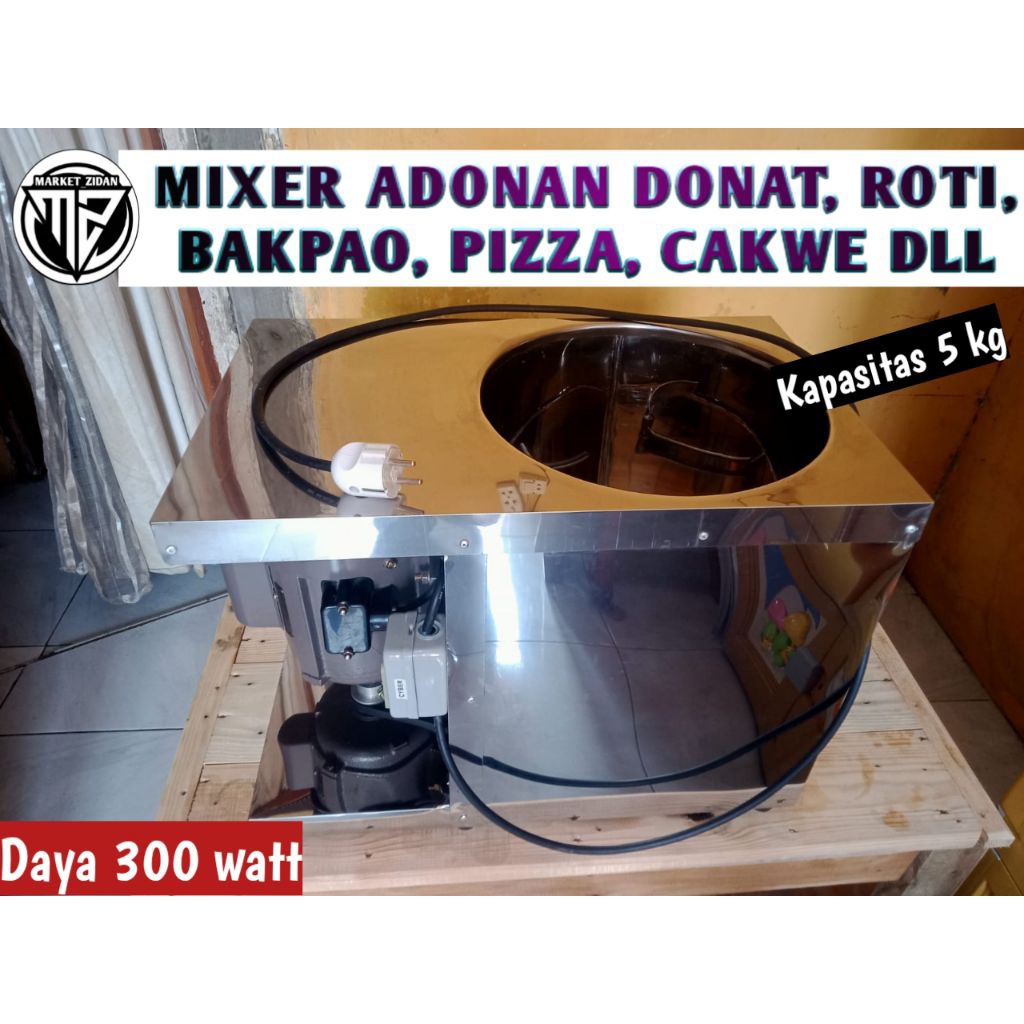 MESIN MIXER ADONAN ROTI, DONAT, PIZZA, BAKPAO, CAKWE DLL. KAPASITAS 5KG (Second)